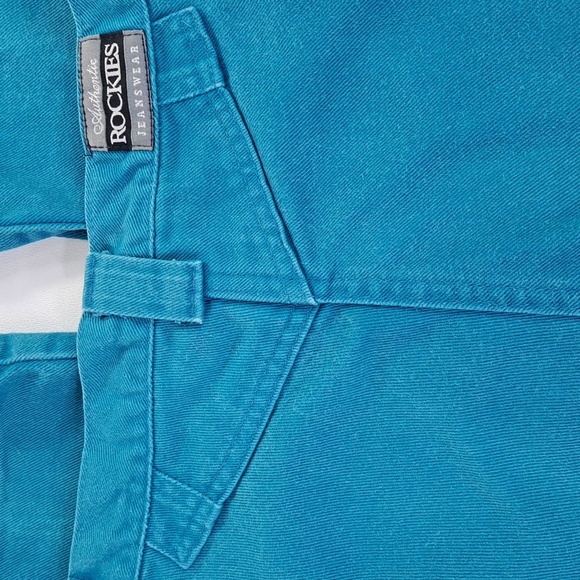 Rockies Vintage High-Rise Western Turquoise Jeans Waist 27 Inseam 37 Tall - Picture 10 of 17